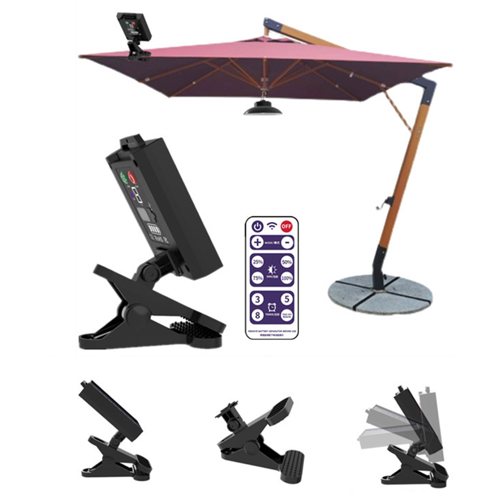 Umbrella Led Clip - ไฟร่มโซลาร์เซลล์แบบรีโมทคอนโทรล ไฟ LED สำหรับร่ม กันน้ำ IP65