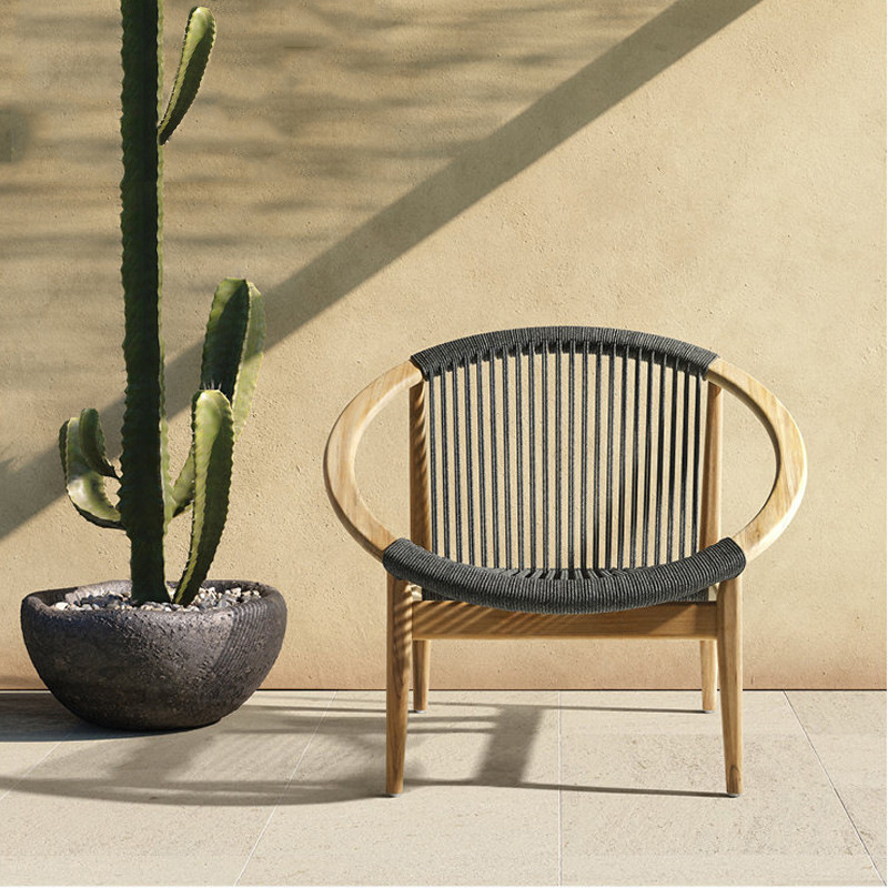 Outdoor Lighting Mid Century Modern - โซฟาห้องนั่งเล่นสไตล์กลางศตวรรษ ดีไซน์หรูหราเบาๆ โซฟาพักผ่อนกลางแจ้งแบบนุ่มสบาย เฟอร์นิเจอร์ห้องนั่งเล่นไม้สักสำหรับลานบ้าน รุ่น Kanapa