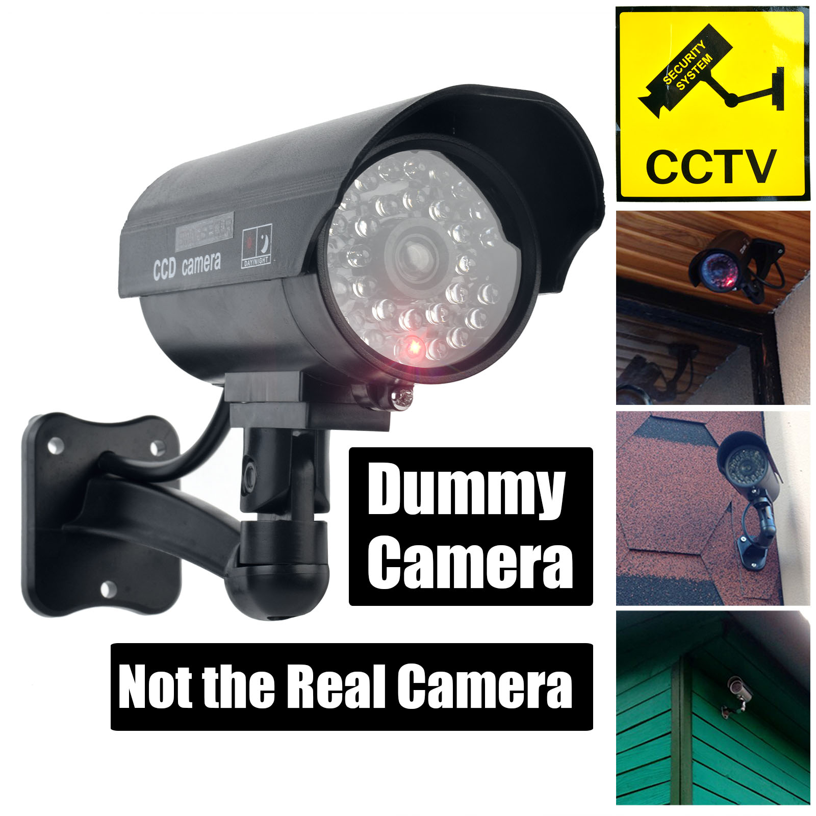 Outdoor Lighting And Camera - Smarsecur ปลอมกล้อง Dummy กันน้ํากล้องวงจรปิด CCTV กล้องกระพริบไฟ