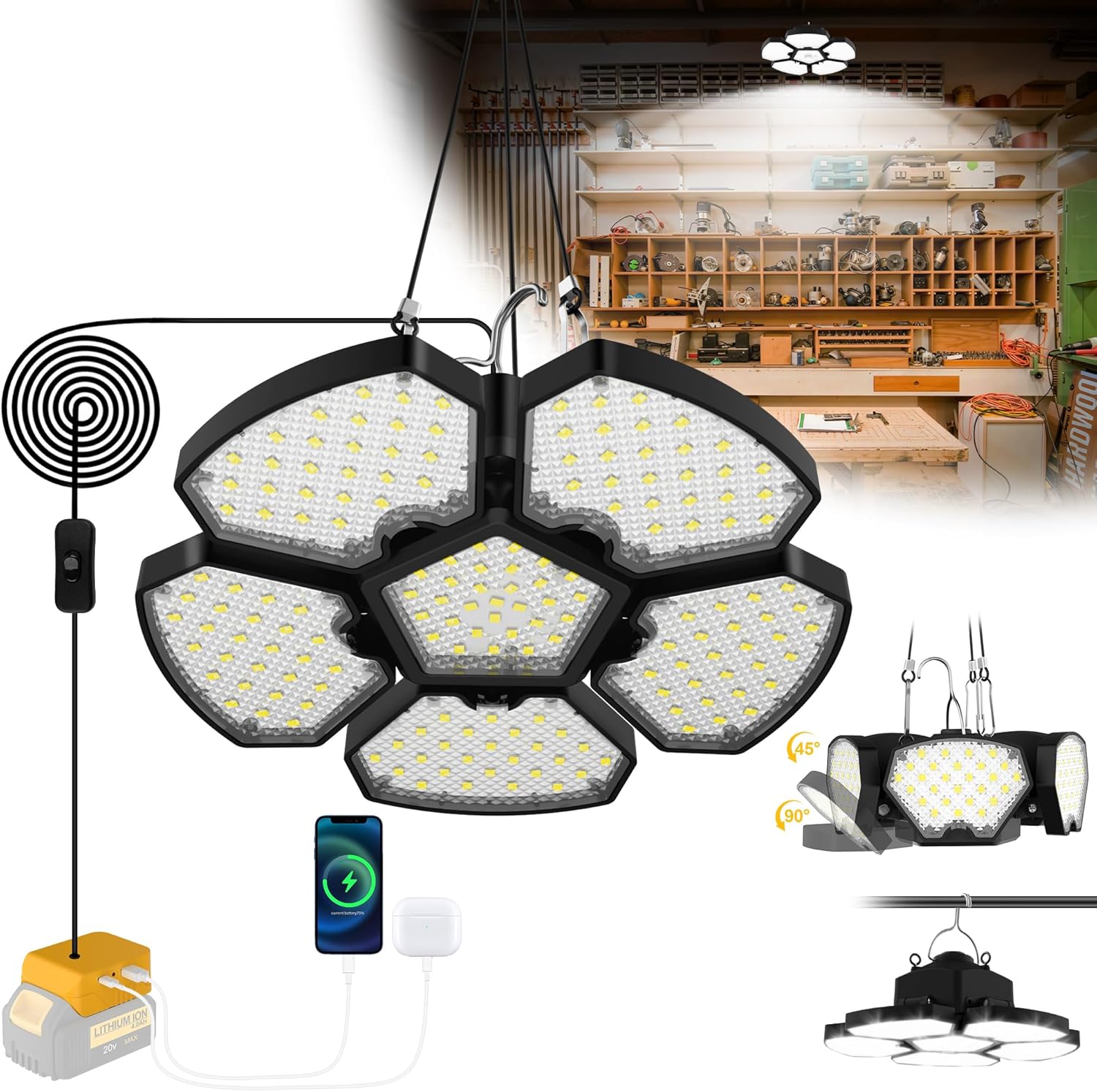 Outdoor Lighting Jobs - ไฟส่องสว่างแบบใช้แบตเตอรี่สำหรับกลางแจ้ง แคมป์ปิ้ง ไฟ LED ทำงาน ใช้ได้กับ