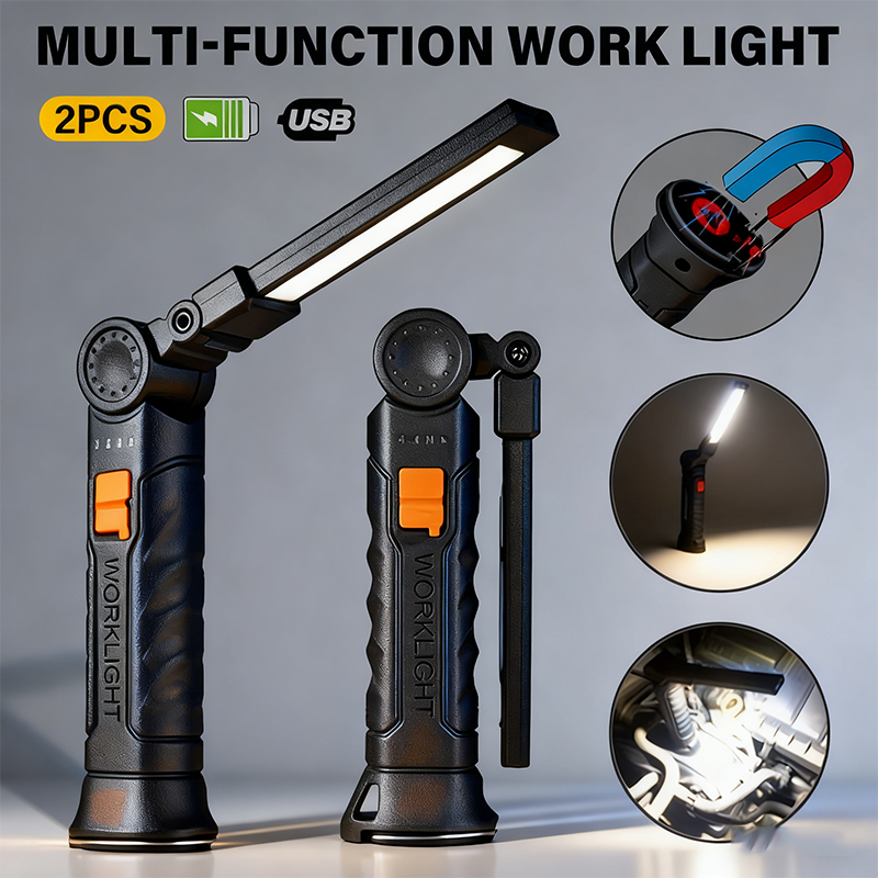 Lighting Fixture Outdoor - ไฟฉาย LED แบบพกพา COB ชาร์จไฟผ่าน USB