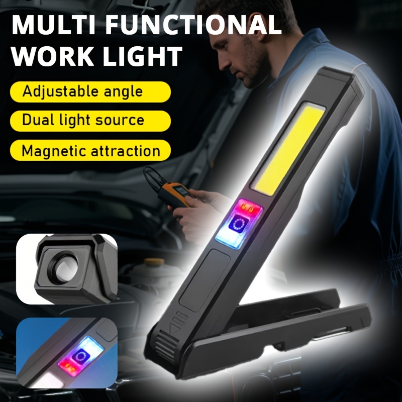 Outdoor Lighting Jobs - ไฟฉาย LED แบบชาร์จไฟได้พร้อมแม่เหล็กและตะขอ กันน้ำสำหรับงานรักษาความปลอดภัยในสถานที่ทำงาน ทำงานกลางคืน ตั้งแคมป์กลางแจ้ง