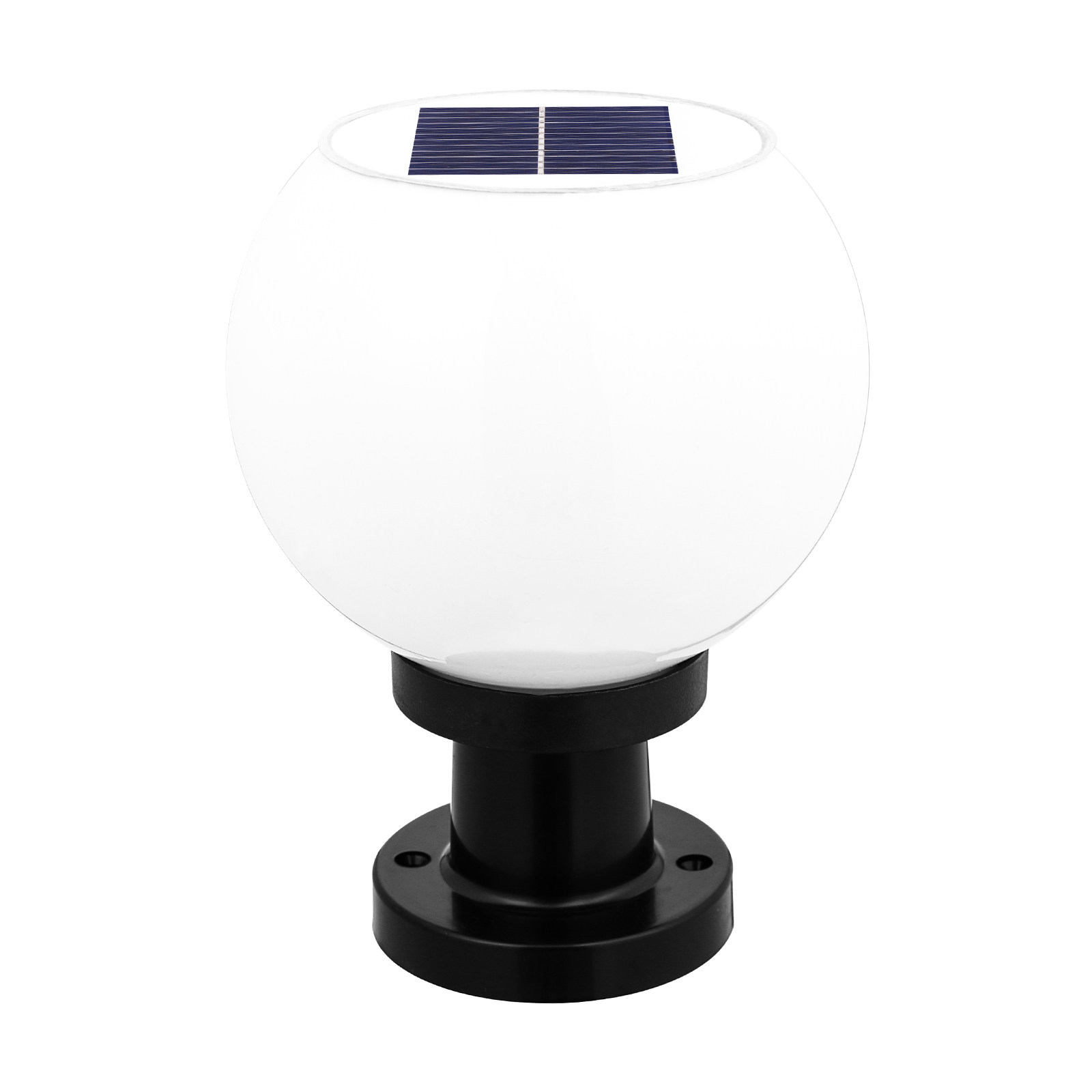 Outdoor Lighting Round - โคมไฟติดผนังพลังงานแสงอาทิตย์สำหรับภายนอกอาคาร กันน้ำ ทรงกลม ไฟ LED สีขาว