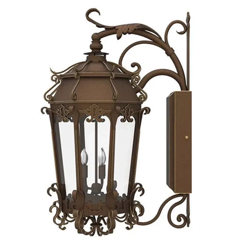 Outdoor Lighting Wall Mount - โคมไฟติดผนังภายนอก LED แก้ว สำหรับโรงแรม ขนาดใหญ่ สไตล์เรโทร