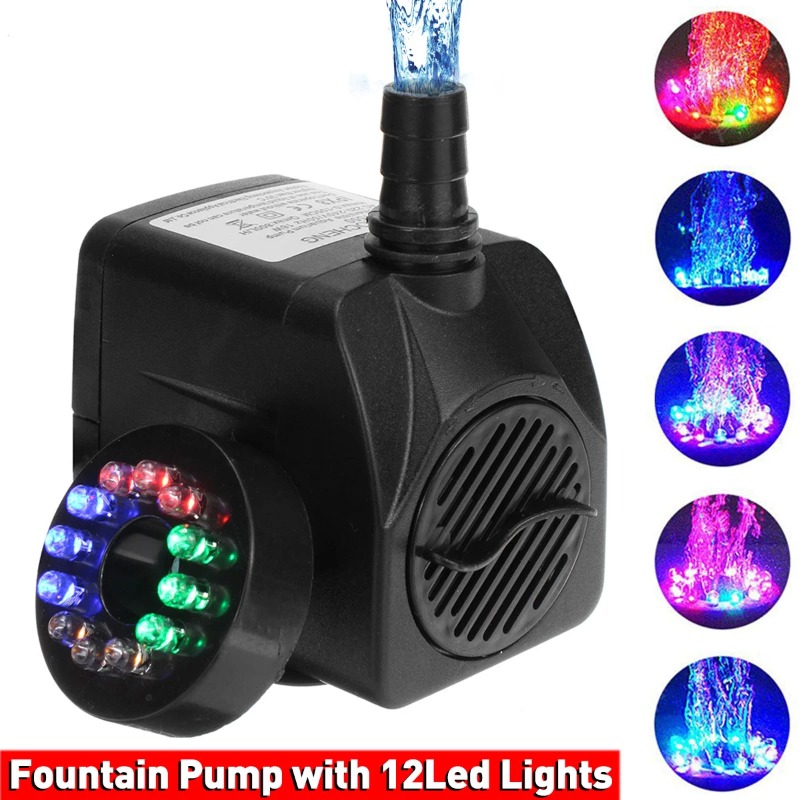 Pond Light Submersible - ปั๊มน้ำพุไฟ LED 16W สำหรับตู้ปลา ตกแต่งสวน น้ำตก
