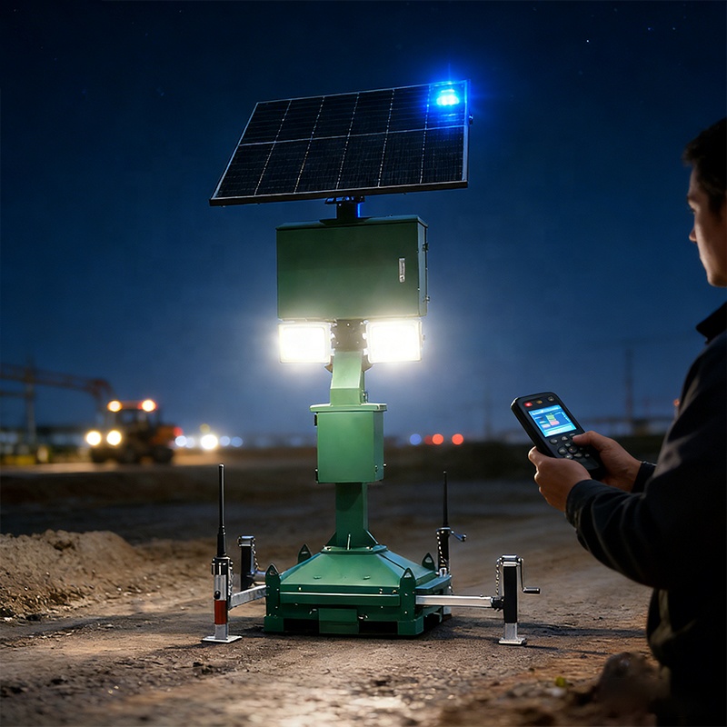 Outdoor Lighting Jobs - เสาไฟฉุกเฉินเคลื่อนที่แบบพกพา รุ่นใหม่ล่าสุด เสาไฟโซลาร์เคลื่อนที่พร้อมกล้องไร้สาย สำหรับงานกลางแจ้ง