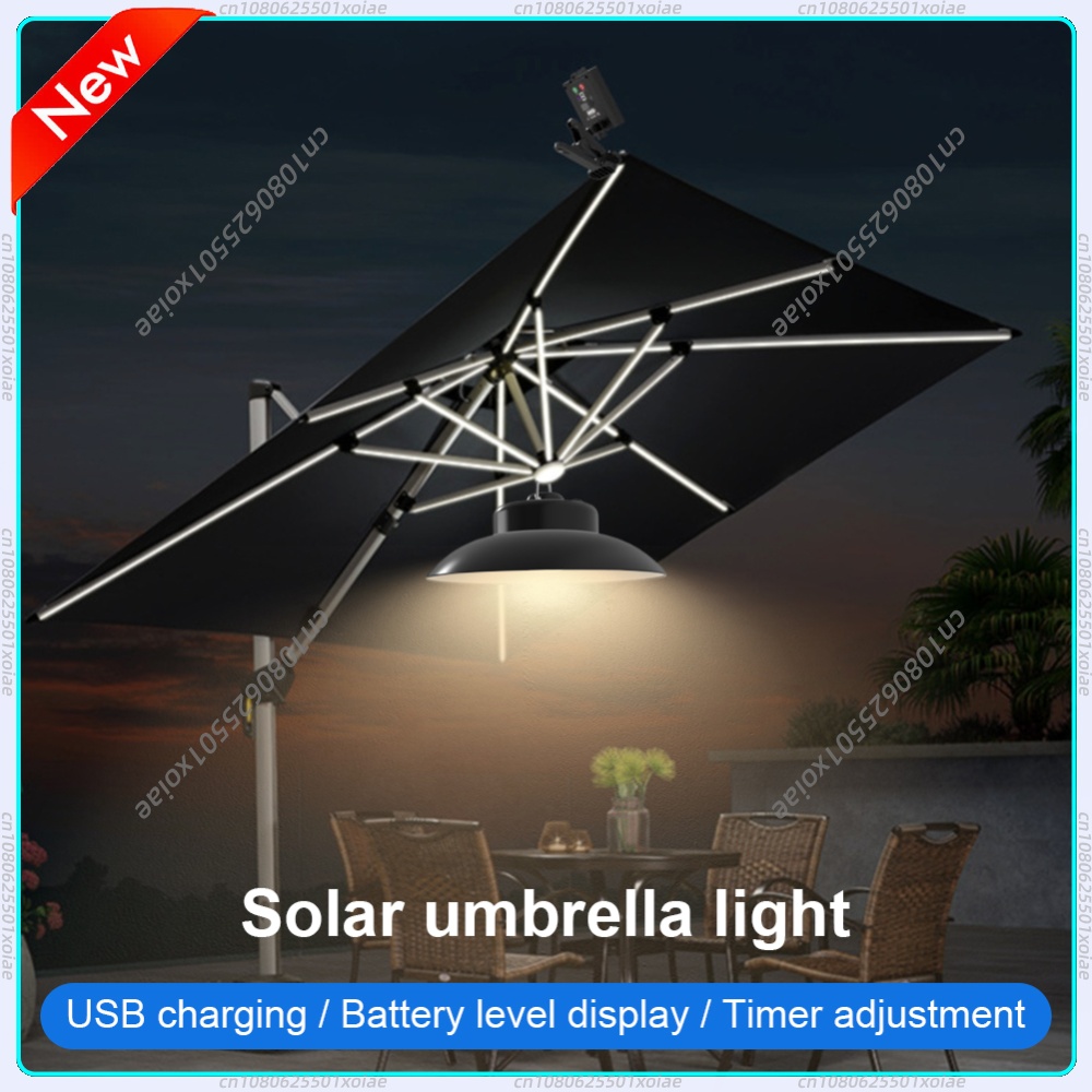 Umbrella Led Clip - ไฟร่มโซลาร์เซลล์แบบมีรีโมทคอนโทรล ไฟ LED สำหรับร่ม กันน้ำ IP65