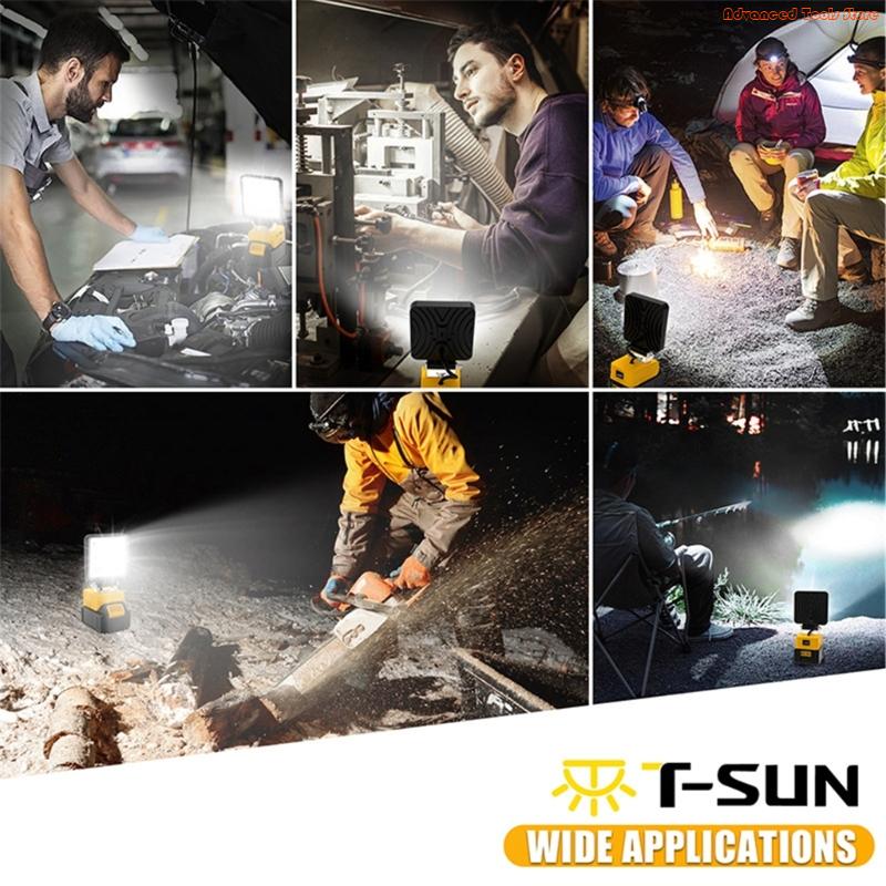 โคมไฟทำงานแบบพกพา 2 ชิ้นฐานปรั - Outdoor Lighting Jobs บทวิจารณ์และราคา