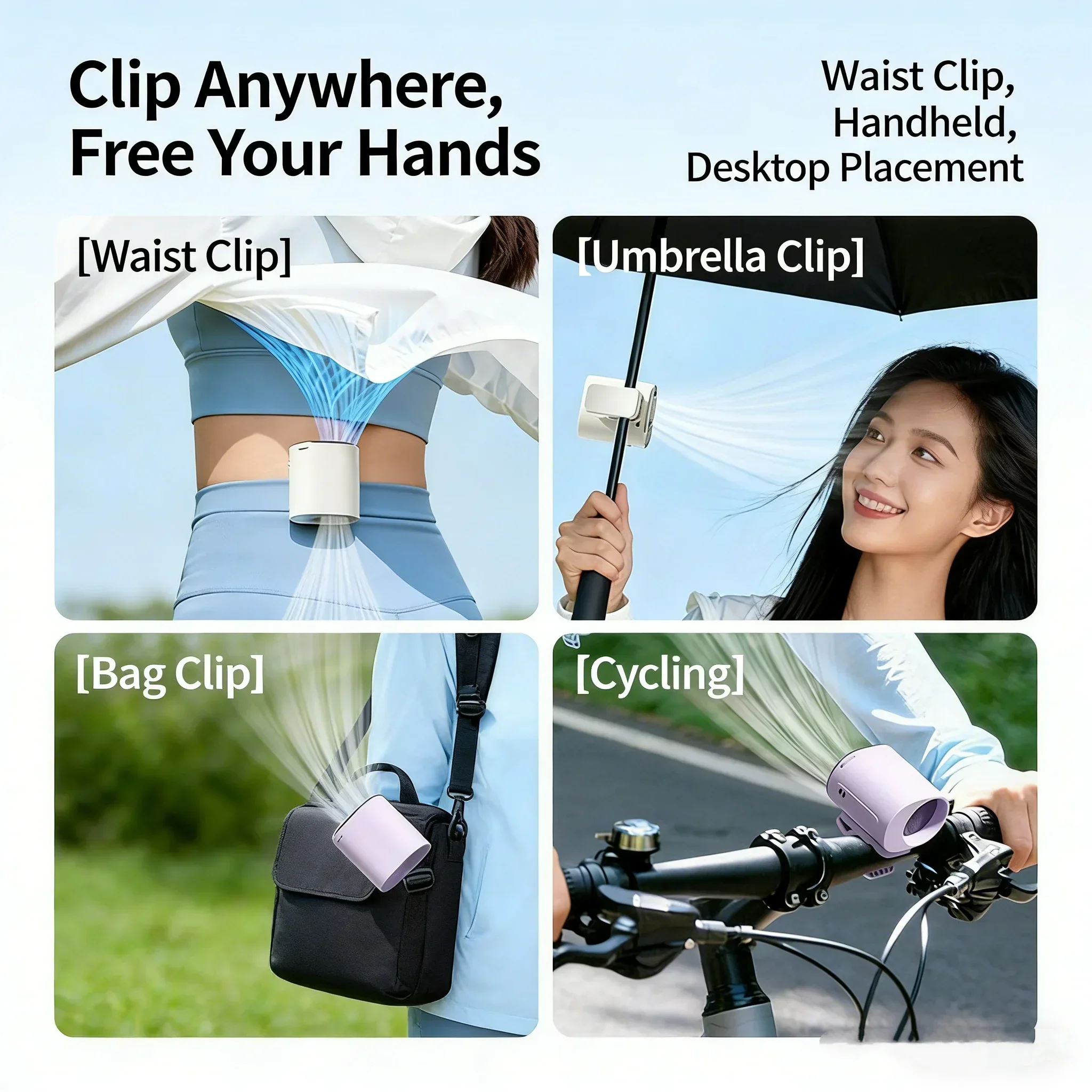 พัดลมคล้องคอพร้อมจอ LED ปรับคว - Umbrella Led Clip บทวิจารณ์และราคา