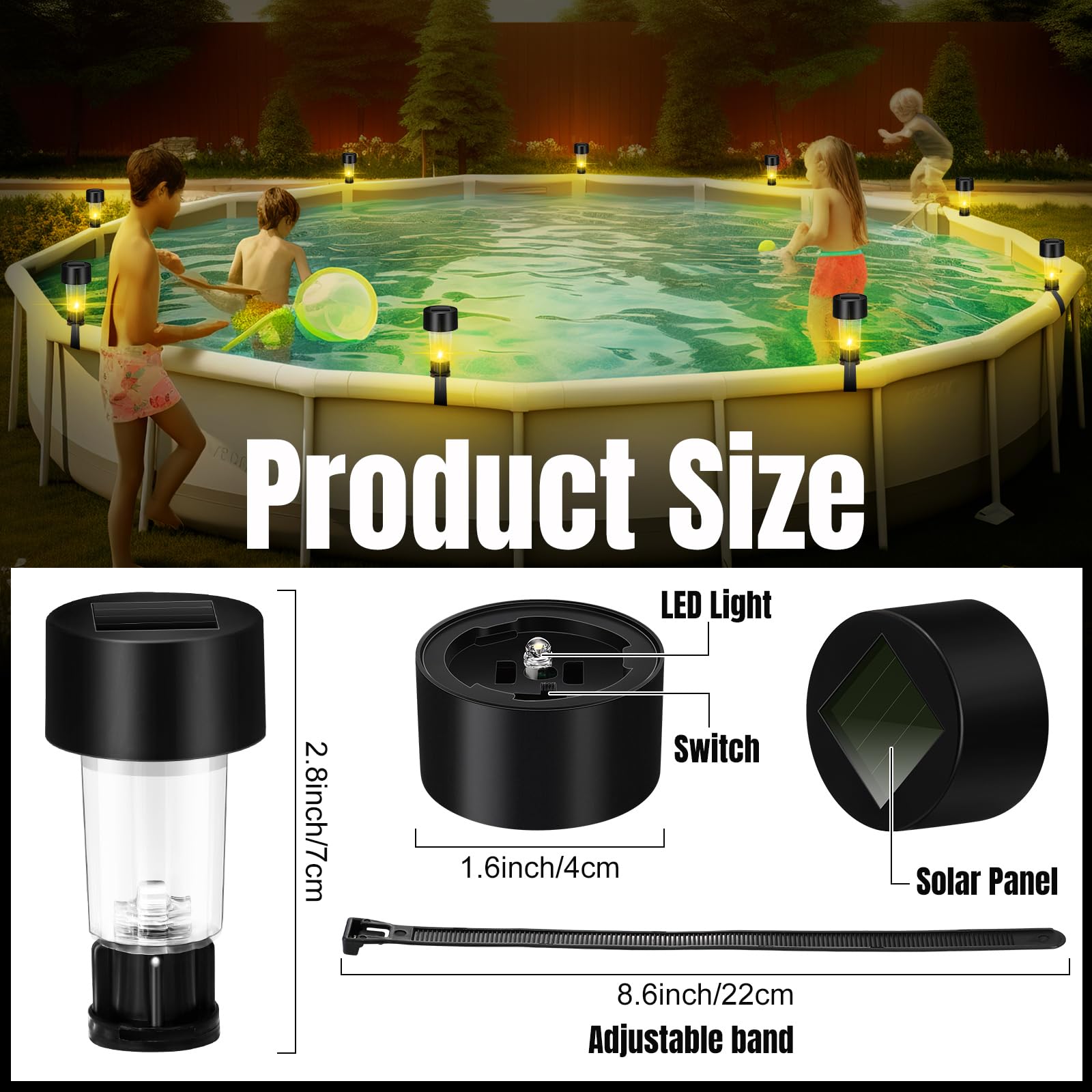 6 แพคเกจกรอบไฟสระว่ายน้ําพลังง - Pond Light Submersible บทวิจารณ์และราคา