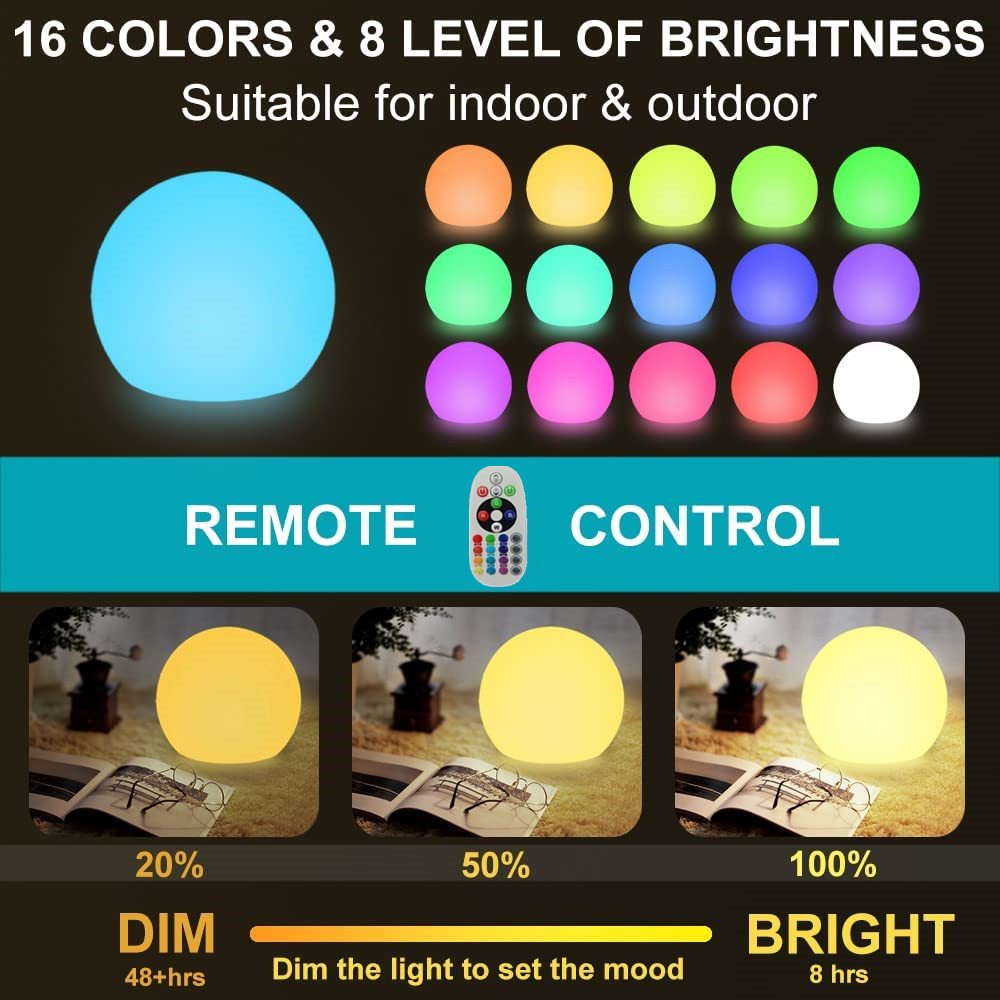 LED เรืองแสง Ball Light สําหรั - Outdoor Lighting Effects บทวิจารณ์และราคา