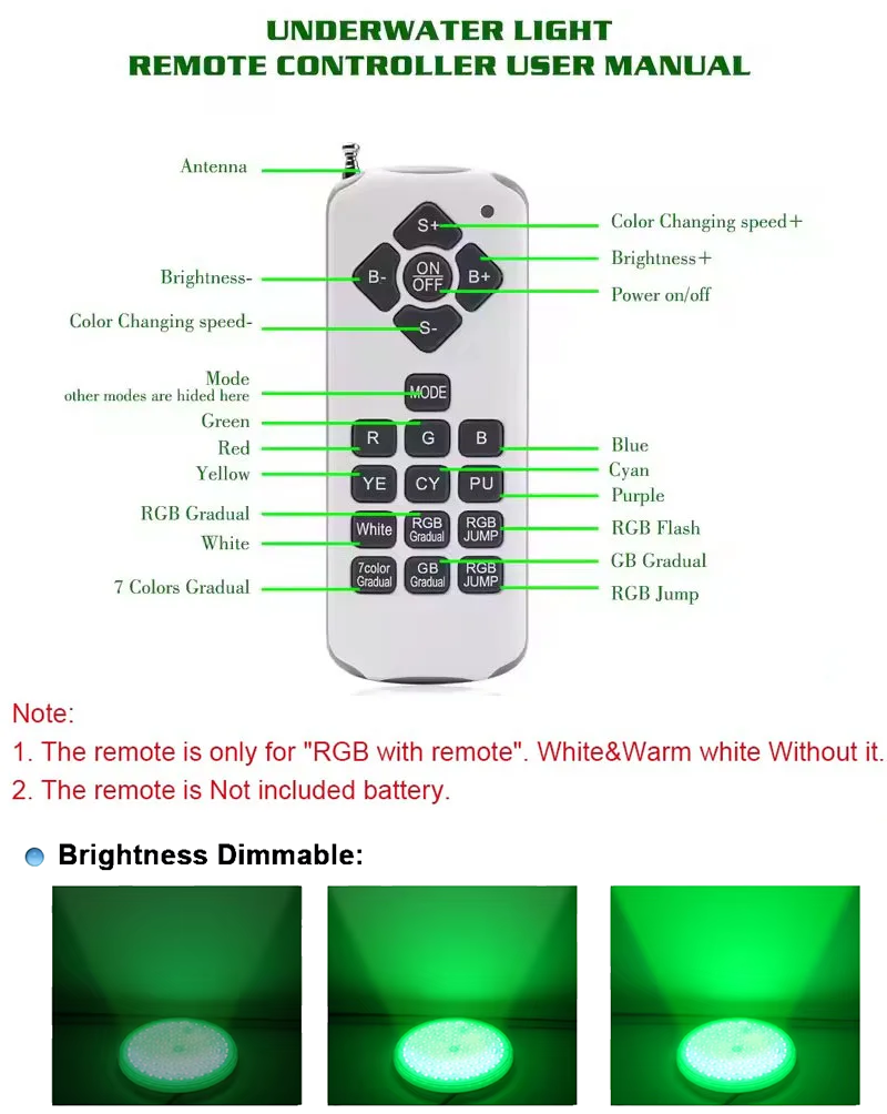 ไฟ LED ใต้น้ำ RGB 12V ไฟ LED ส - Pond Light Submersible บทวิจารณ์และราคา