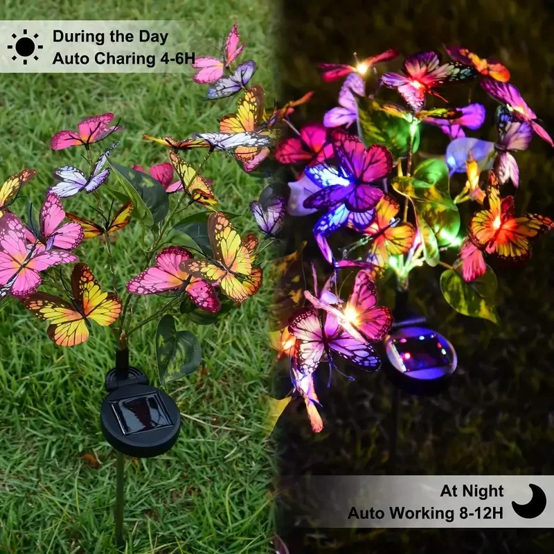 พลังงานแสงอาทิตย์ LED สวนผีเสื - Outdoor Lighting Company บทวิจารณ์และราคา