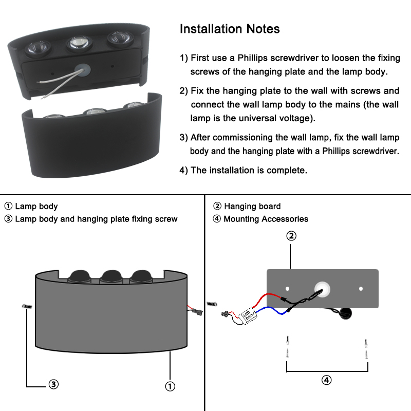 ไฟติดผนัง LED 2W 4W 6W 8W 10W  - Outdoor Lighting Wall Mount บทวิจารณ์และราคา