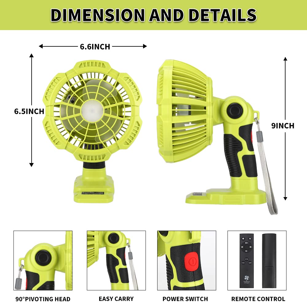 พัดลมพกพาไร้สายพร้อมไฟ LED 300 - Outdoor Lighting Jobs บทวิจารณ์และราคา