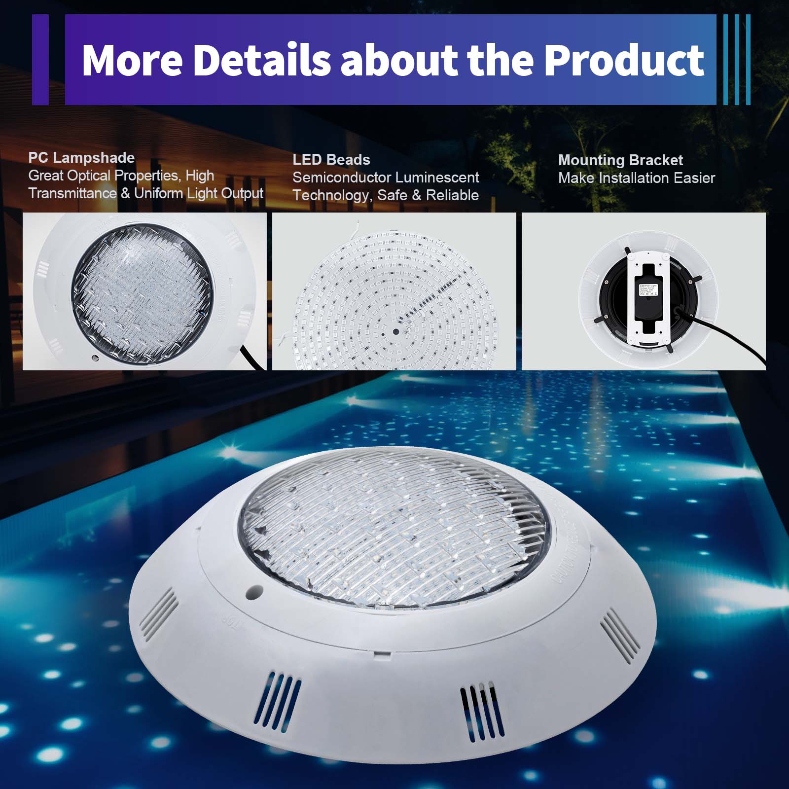ไฟสระว่ายน้ำ LED RGB 45W & 36W - Pond Light Submersible บทวิจารณ์และราคา