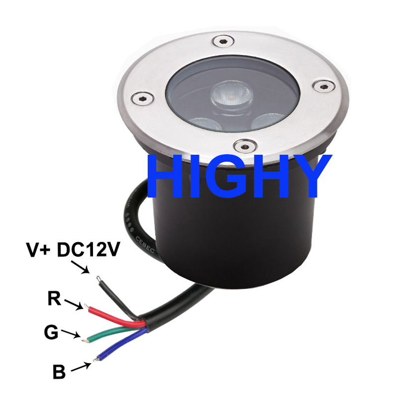 ไฟใต้ดิน LED 4สาย IP68 9W18W ก - Outdoor Lighting Underground Wiring บทวิจารณ์และราคา