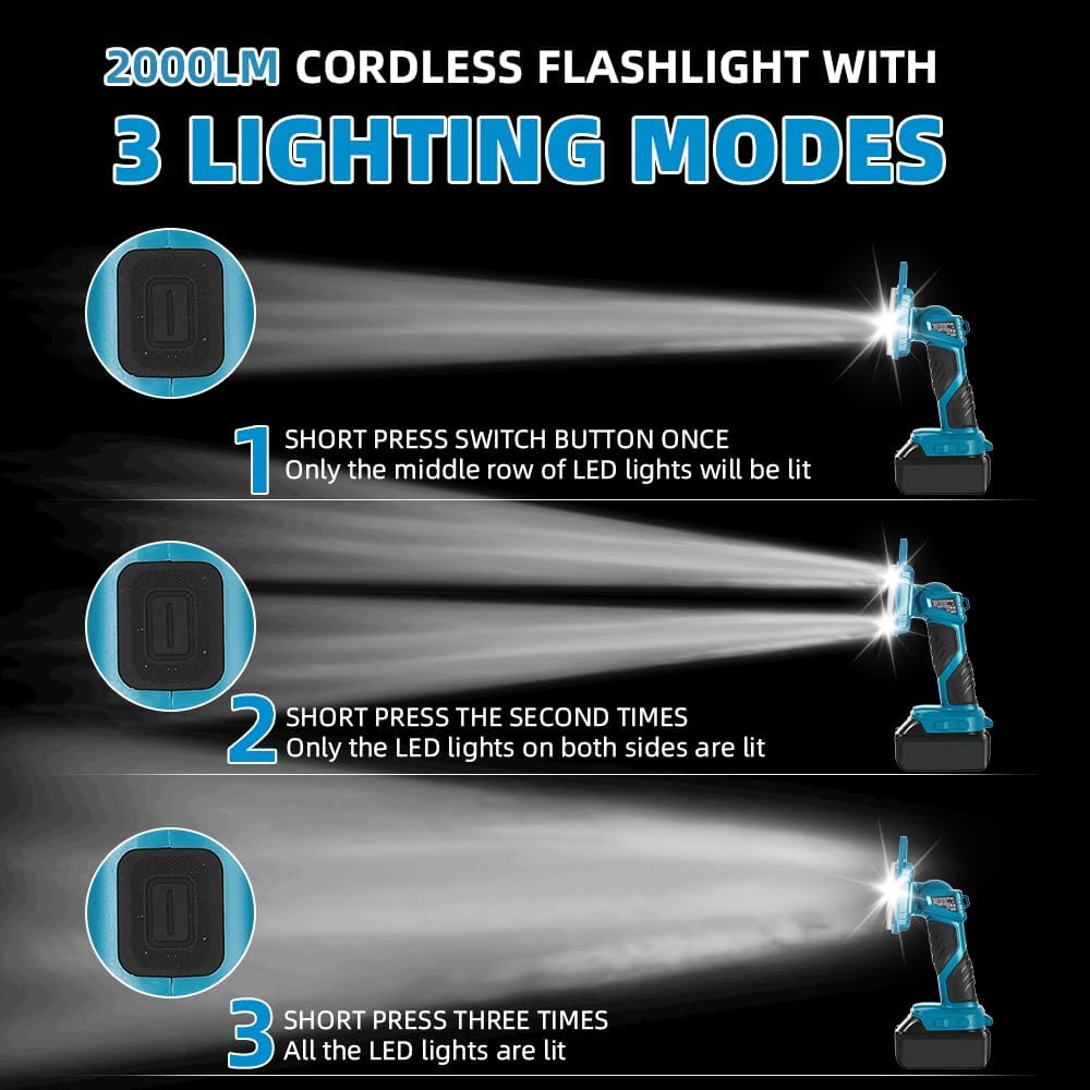 ไฟฉาย LED ไร้สาย 18W 2000LM สํ - Outdoor Lighting Jobs บทวิจารณ์และราคา