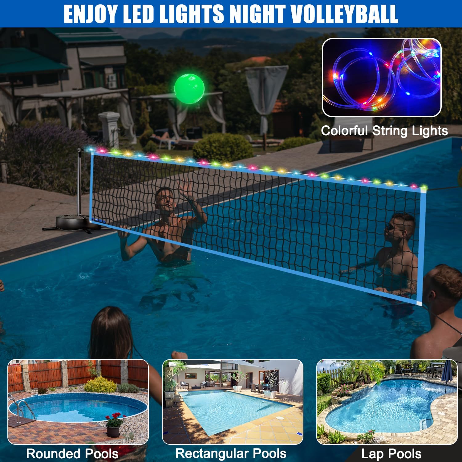ตาข่ายวอลเลย์บอล LED แบบพกพาสำ - Outdoor Lighting Portable บทวิจารณ์และราคา