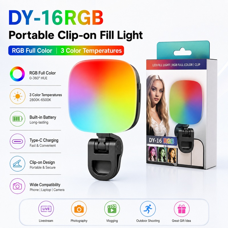 ไฟ LED RGB แบบพกพาสำหรับถ่ายภา - Outdoor Lighting And Camera บทวิจารณ์และราคา