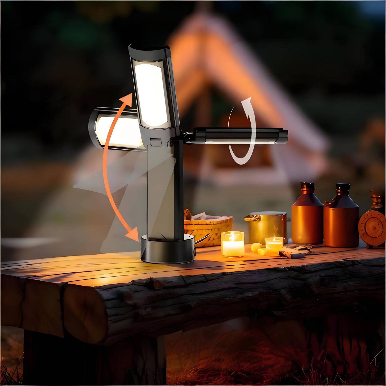 โคมไฟเต็นท์แบบยืดหดได้ ปรับควา - Outdoor Lighting Portable บทวิจารณ์และราคา