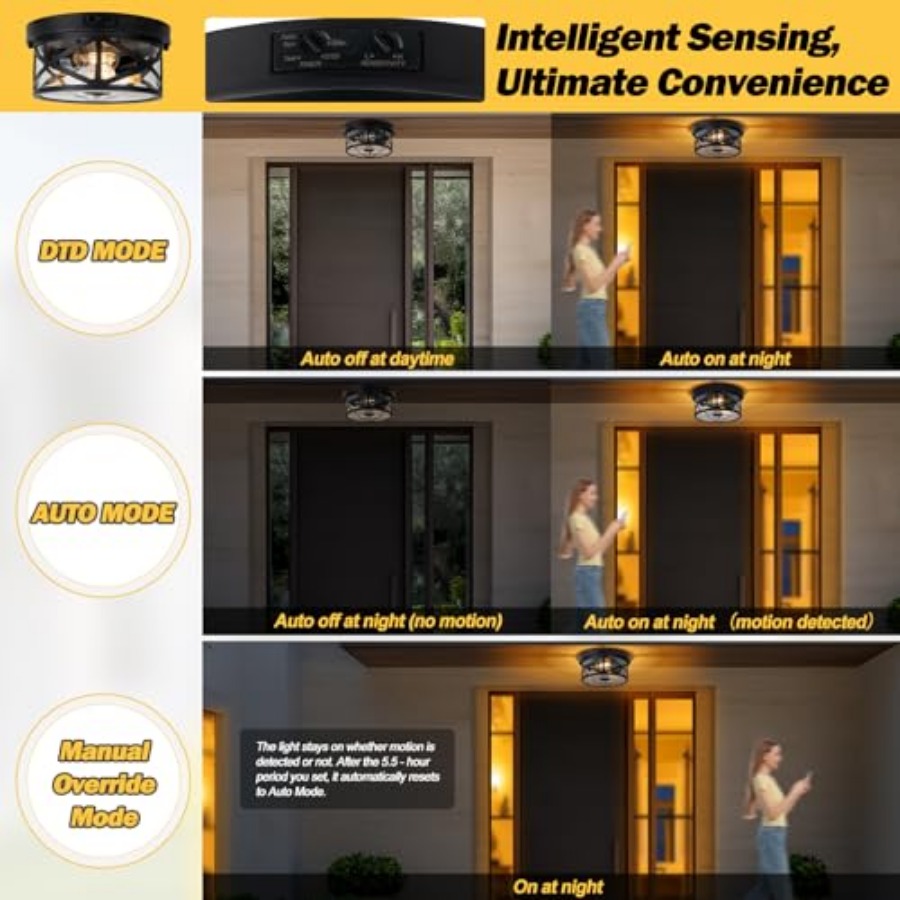 ไฟเพดานกลางแจ้งแบบมีเซ็นเซอร์ต - Lighting Fixture Outdoor บทวิจารณ์และราคา