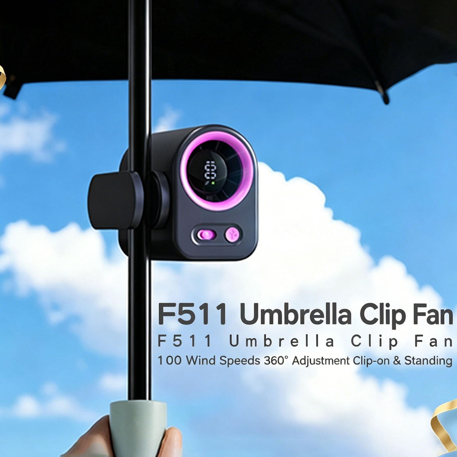 พัดลมคลิปหนีบอเนกประสงค์ พัดลม - Umbrella Led Clip บทวิจารณ์และราคา